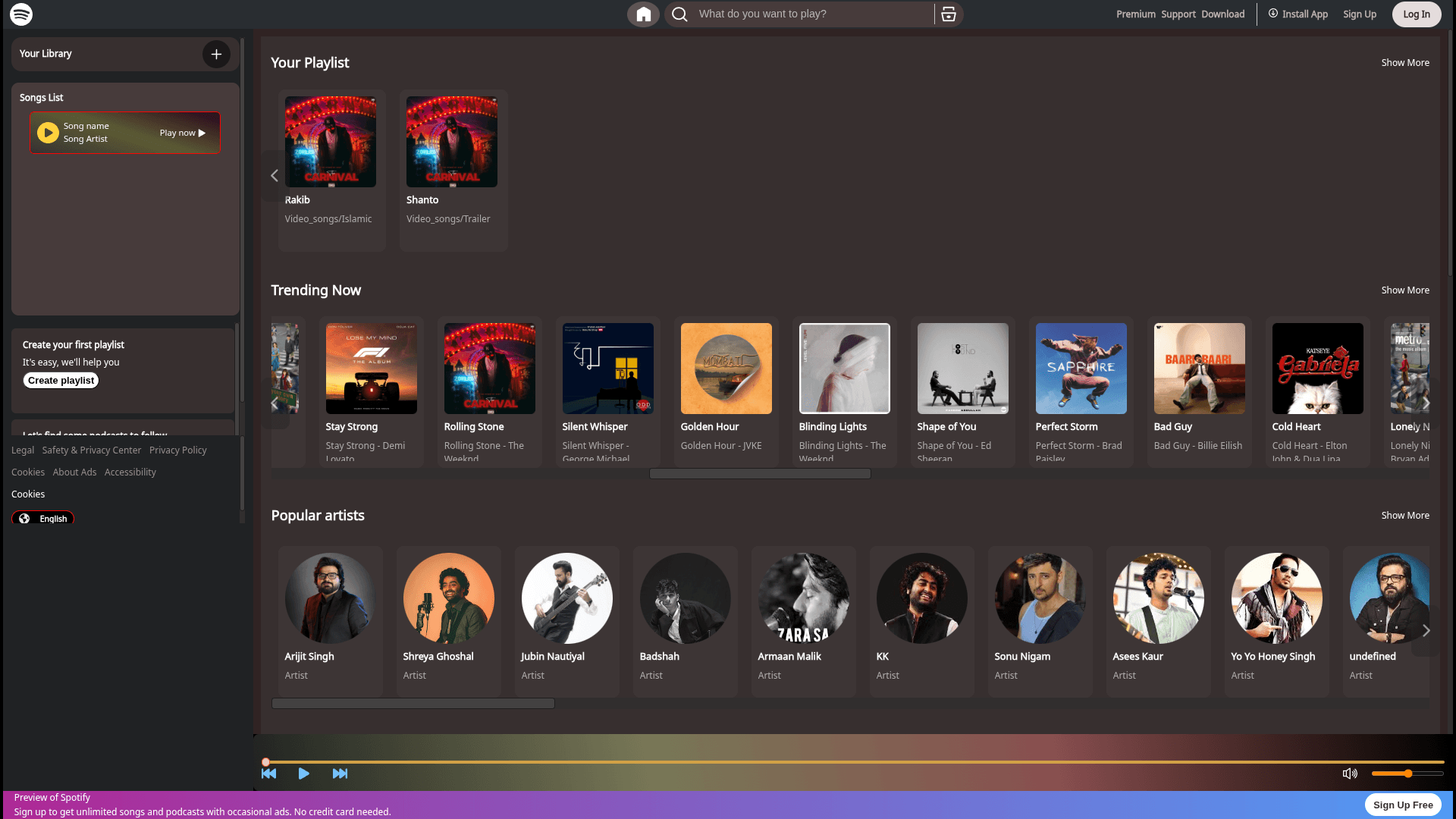 Spotify Clone